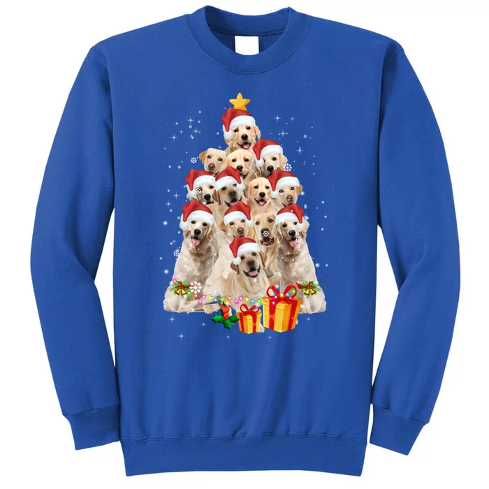 Labrador Retriever Dog Christmas Tree Lights Santa Hat Xmas Gift Sweatshirt