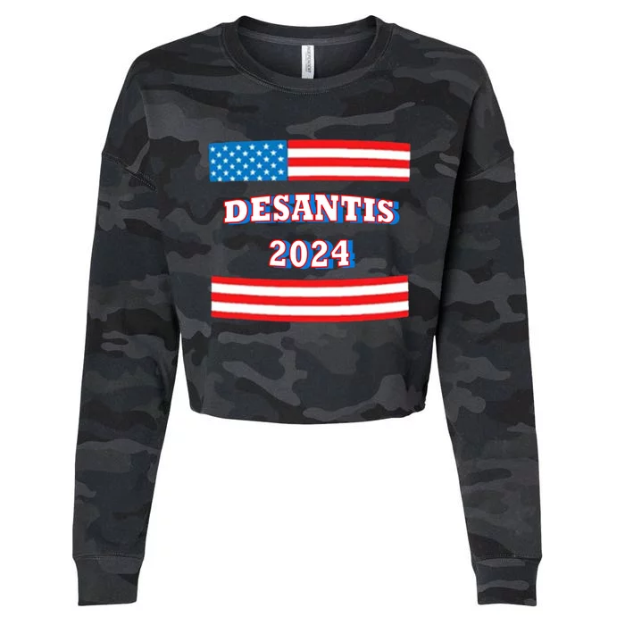 LCEMCOLDAE Ron Desantis For President 2024 Cropped Pullover Crew