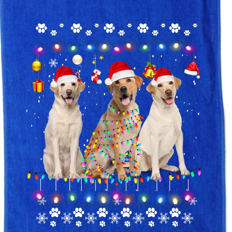 Labrador Retriever Dog Santa Tree Christmas Sweater Xmas Dog Gift Platinum Collection Golf Towel