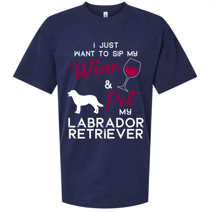 Labrador Retriever Dog Wine Lover Owner Xmas Birthday Gift Funny Gift Sueded Cloud Jersey T-Shirt