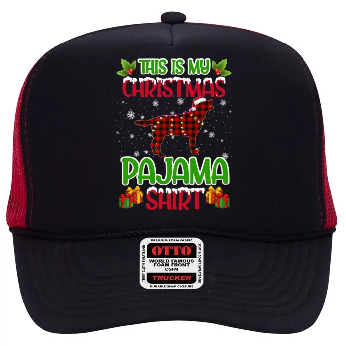 Labrador Retriever Dog Xmas Gift Meaningful Gift High Crown Mesh Trucker Hat