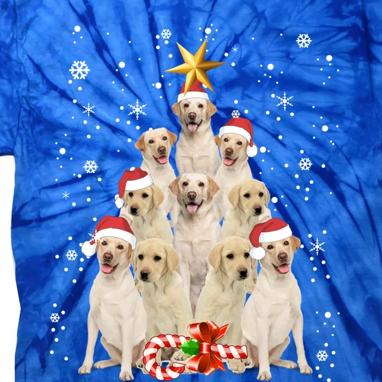 Labrador Retriever Dogs Tree Christmas Sweater Xmas Pet Dogs Gift Tie-Dye T-Shirt