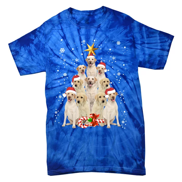 Labrador Retriever Dogs Tree Christmas Sweater Xmas Pet Dogs Gift Tie-Dye T-Shirt