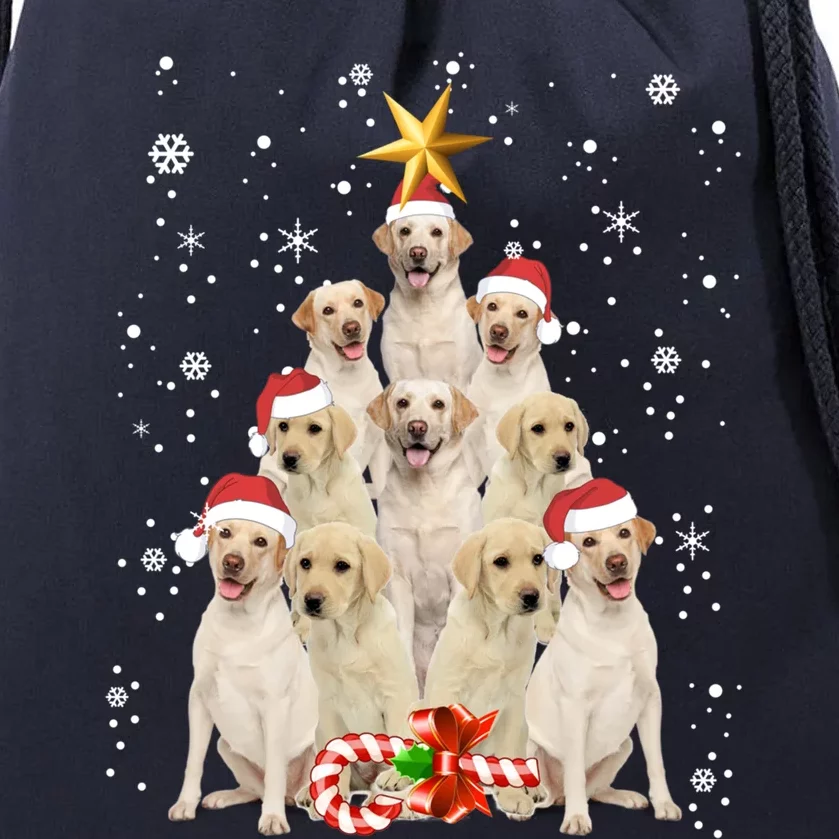 Labrador Retriever Dogs Tree Christmas Sweater Xmas Pet Dogs Gift Drawstring Bag