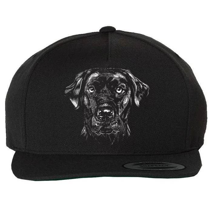 Labrador Retriever Dog Wool Snapback Cap