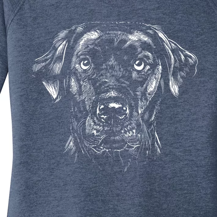 Labrador Retriever Dog Women's Perfect Tri Tunic Long Sleeve Shirt