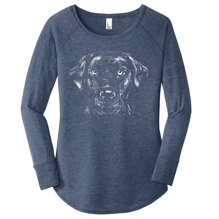 Labrador Retriever Dog Women's Perfect Tri Tunic Long Sleeve Shirt