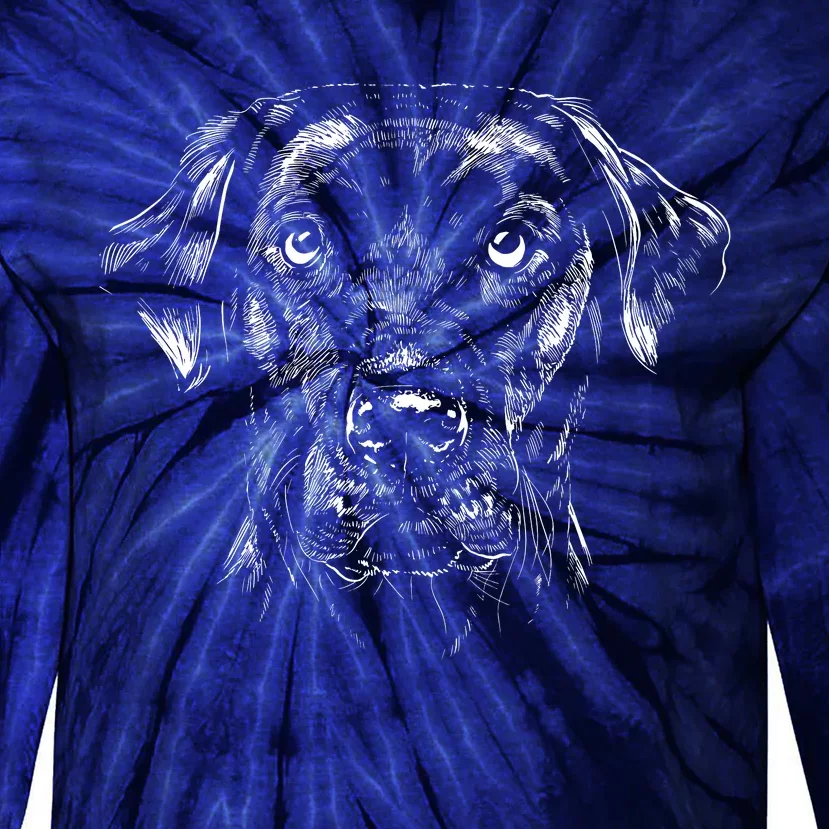 Labrador Retriever Dog Tie-Dye Long Sleeve Shirt