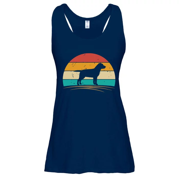 Labrador Retriever Dog Retro Vintage Silhouette Ladies Essential Flowy Tank