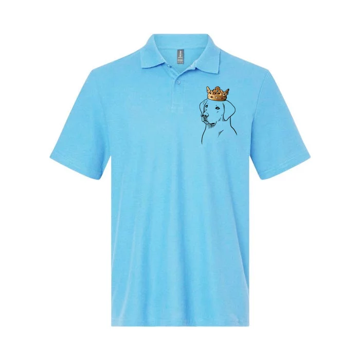 Labrador Retriever Dog Wearing Crown Softstyle Adult Sport Polo