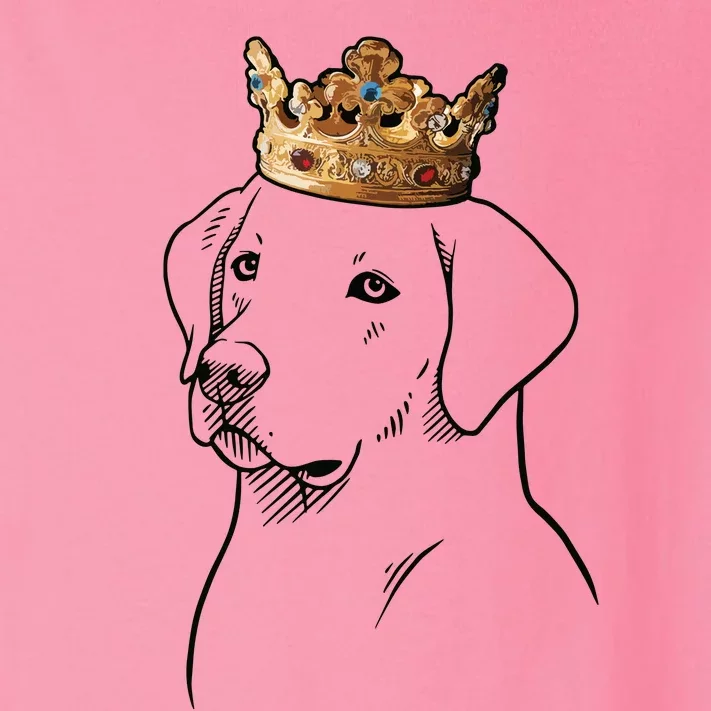 Labrador Retriever Dog Wearing Crown Toddler Long Sleeve Shirt