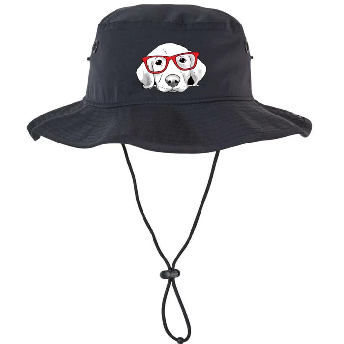 Labrador Retriever Dog With Red Glasses Puppy Dog Legacy Cool Fit Booney Bucket Hat