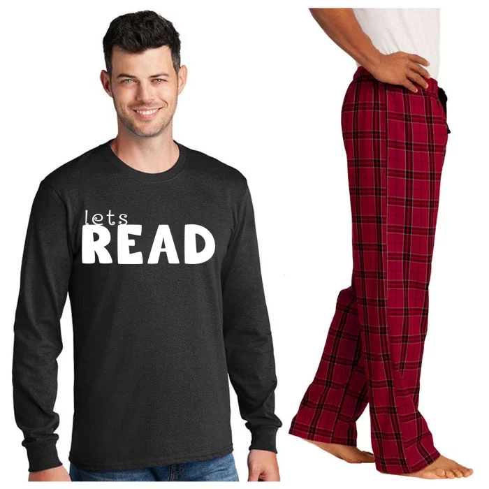 Lets Read English Teacher Gift Long Sleeve Pajama Set