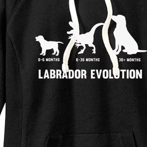 Labrador Retriever Evolution Design for a Labrador Owner Women's Fleece Hoodie