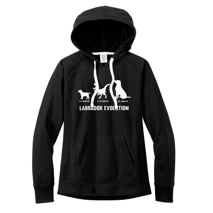 Labrador Retriever Evolution Design for a Labrador Owner Women's Fleece Hoodie