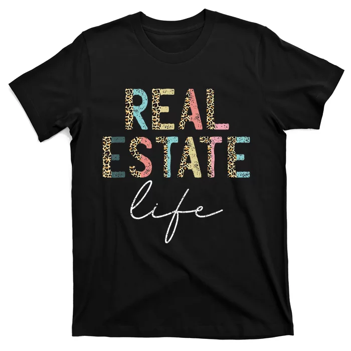 Leopard Real Estate Life Agent Realtor Investor Home Broker T-Shirt