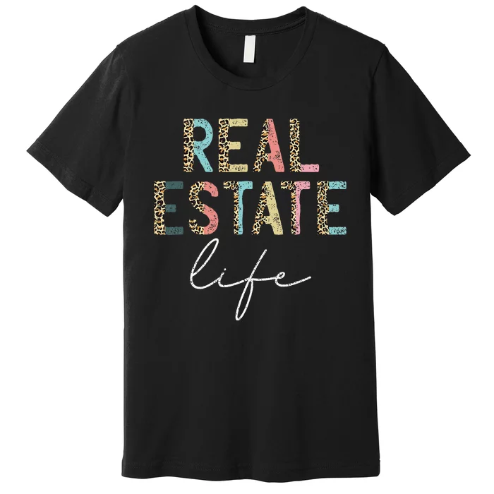 Leopard Real Estate Life Agent Realtor Investor Home Broker Premium T-Shirt