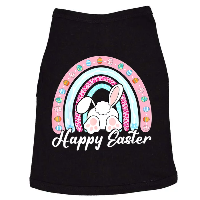 Leopard Rainbow Easter Bunny Rabbit Happy Easter Teacher Doggie Tank