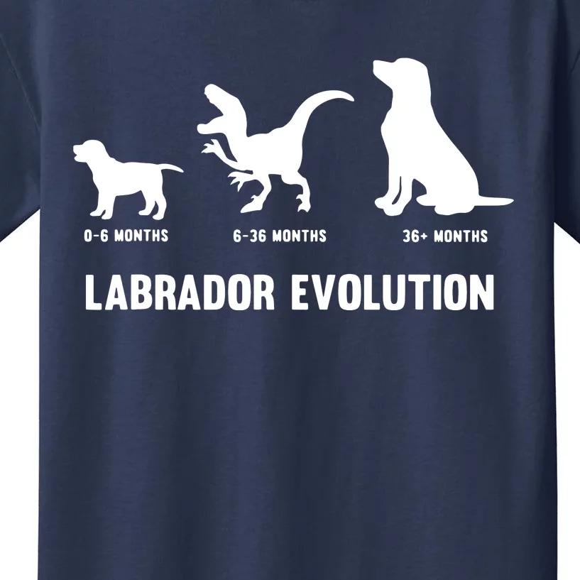 Labrador Retriever Evolution Design For A Labrador Owner Kids T-Shirt