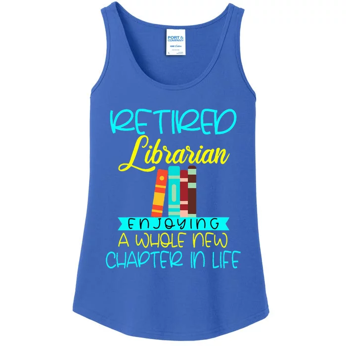 Librarian Retirement Funny Retired Mom Grandma Library Ladies Essential Tank