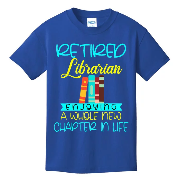 Librarian Retirement Funny Retired Mom Grandma Library Kids T-Shirt