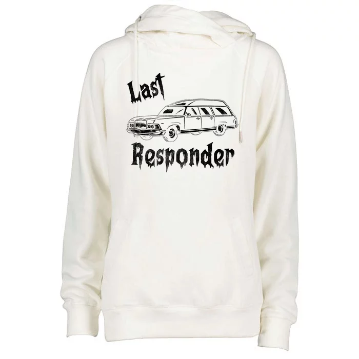 Last Responder Funny Old Classic Car Womens Funnel Neck Pullover Hood