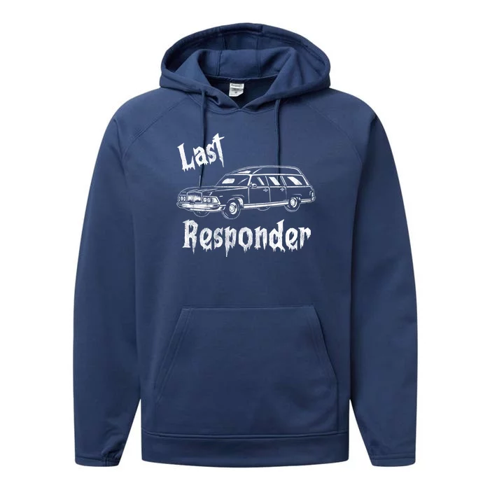 Last Responder Funny Old Classic Car Performance Fleece Hoodie