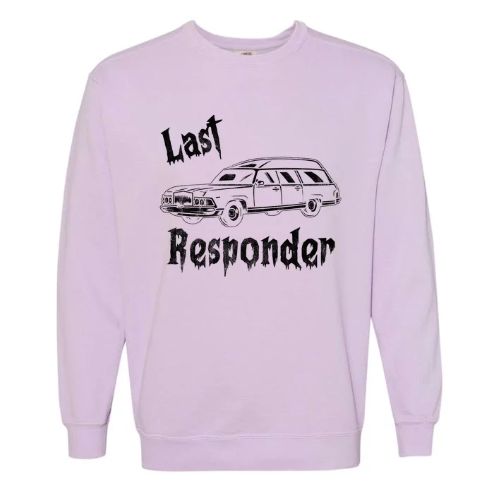 Last Responder Funny Old Classic Car Garment-Dyed Sweatshirt