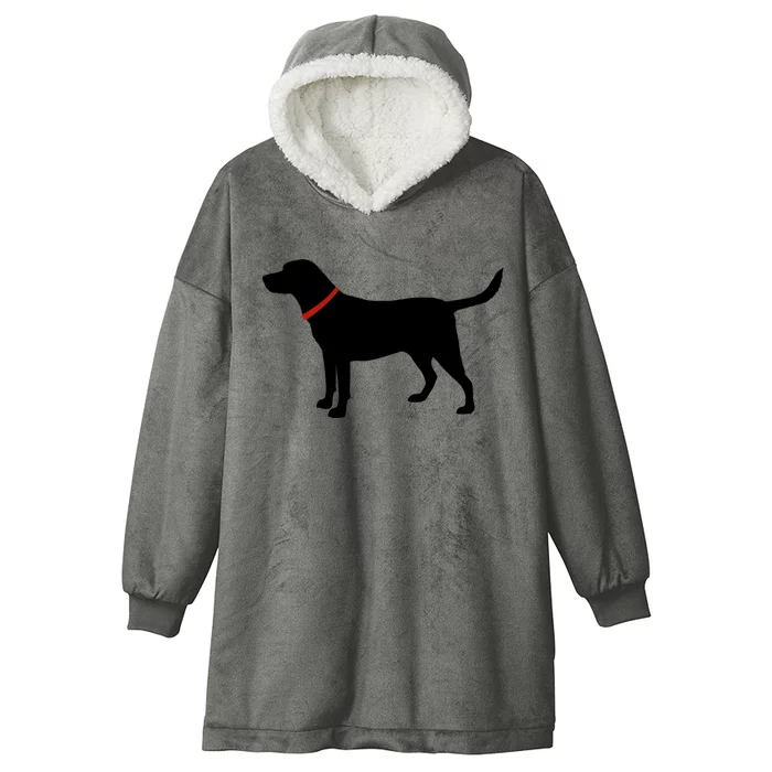 Labrador Retriever Funny Gift Black Lab Lover Hooded Wearable Blanket