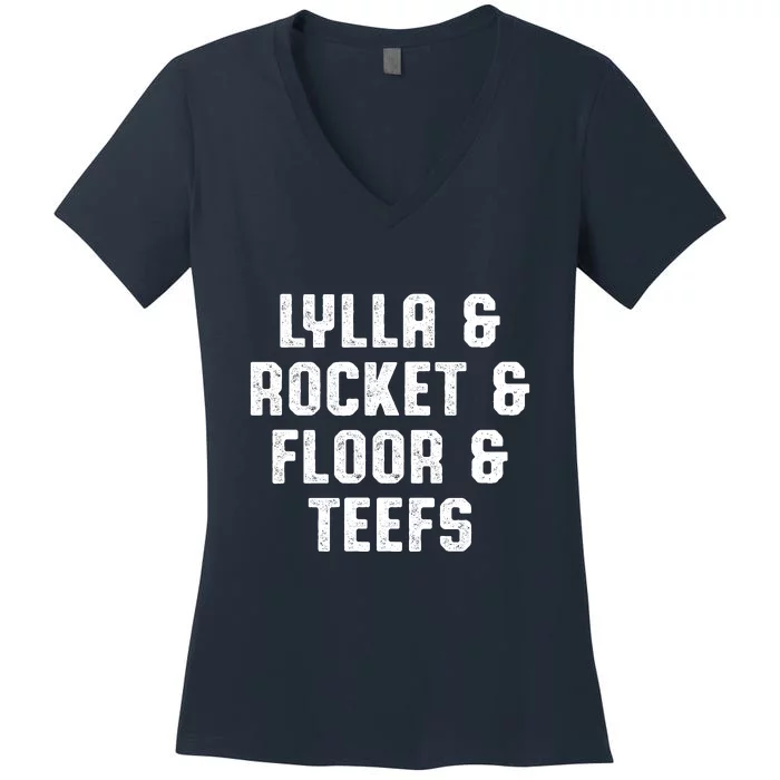 LYLLA & ROCKET & FLOOR & TEEFS Women's V-Neck T-Shirt