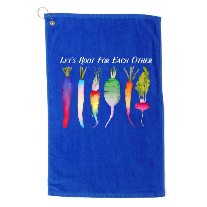 Lets Root For Each Other Rainbow Plants LGBT Pride Gardener Platinum Collection Golf Towel