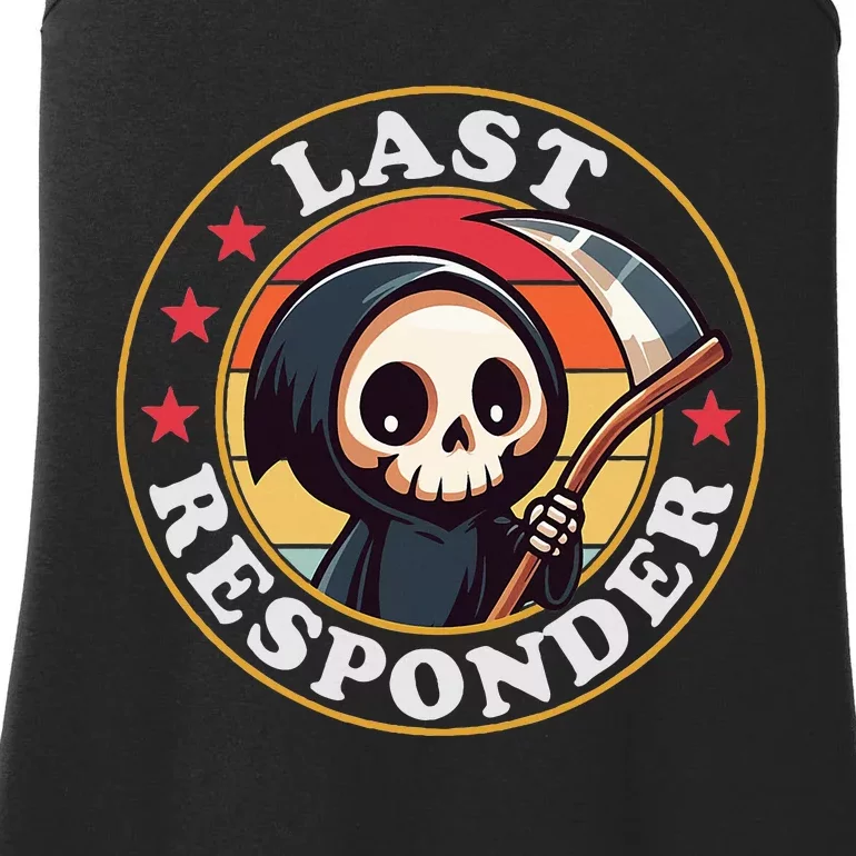 Last Responder Funny Mortician Grim Reaper Ladies Essential Tank