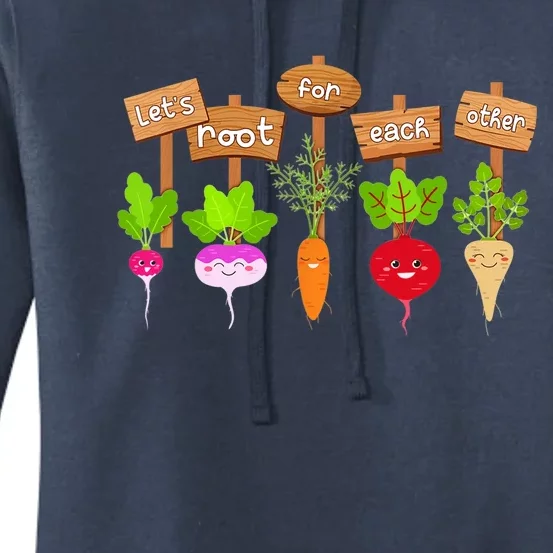 Let's Root For Each Other Funny Vegetable Vegan Women's Pullover Hoodie