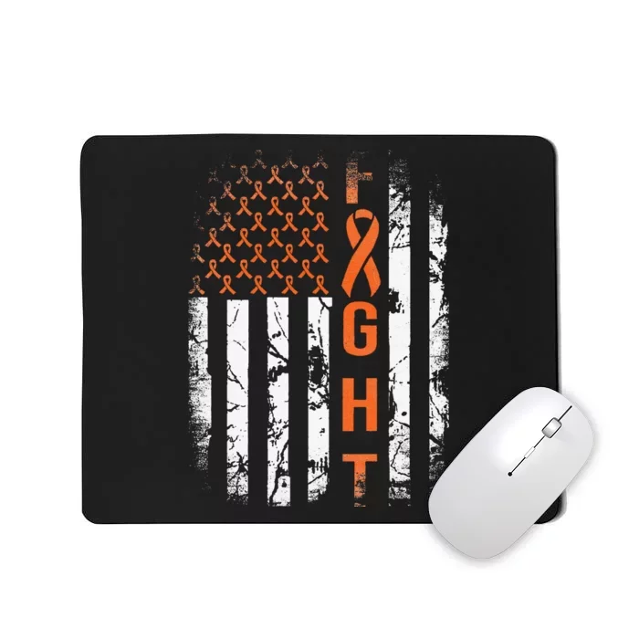 Leukemia Ribbon Fight American Flag Leukemia Awareness Mousepad