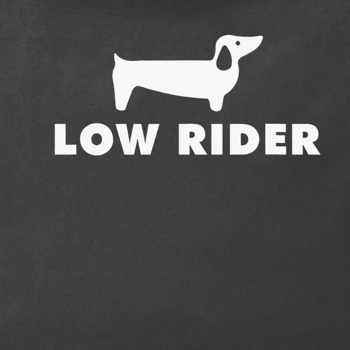 Low Rider Funny Dachshund Dog Zip Tote Bag