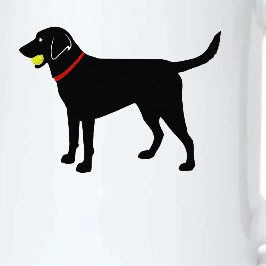 Labrador Retriever Fetch Black Lab Play Ball Black Color Changing Mug