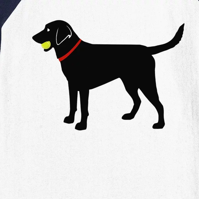 Labrador Retriever Fetch Black Lab Play Ball Baseball Sleeve Shirt