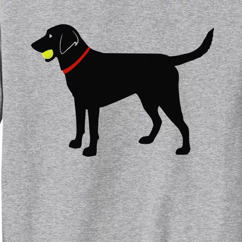 Labrador Retriever Fetch Black Lab Play Ball Tall Sweatshirt