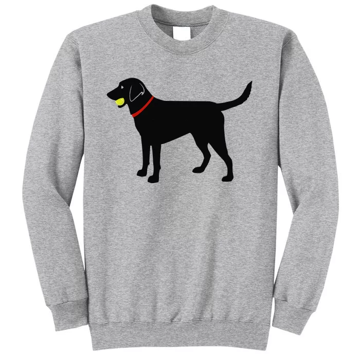 Labrador Retriever Fetch Black Lab Play Ball Tall Sweatshirt