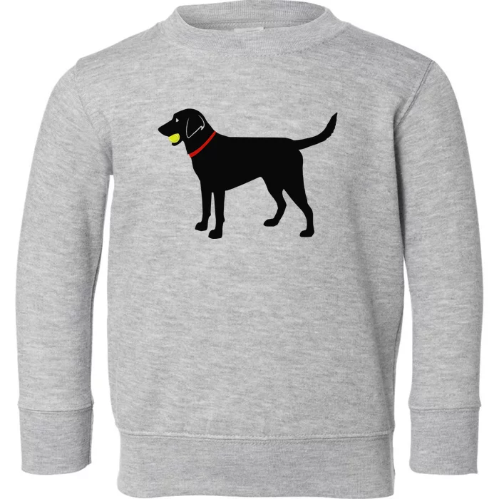 Labrador Retriever Fetch Black Lab Play Ball Toddler Sweatshirt