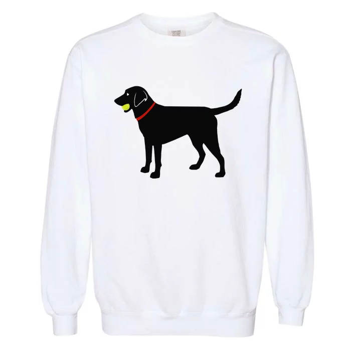 Labrador Retriever Fetch Black Lab Play Ball Garment-Dyed Sweatshirt