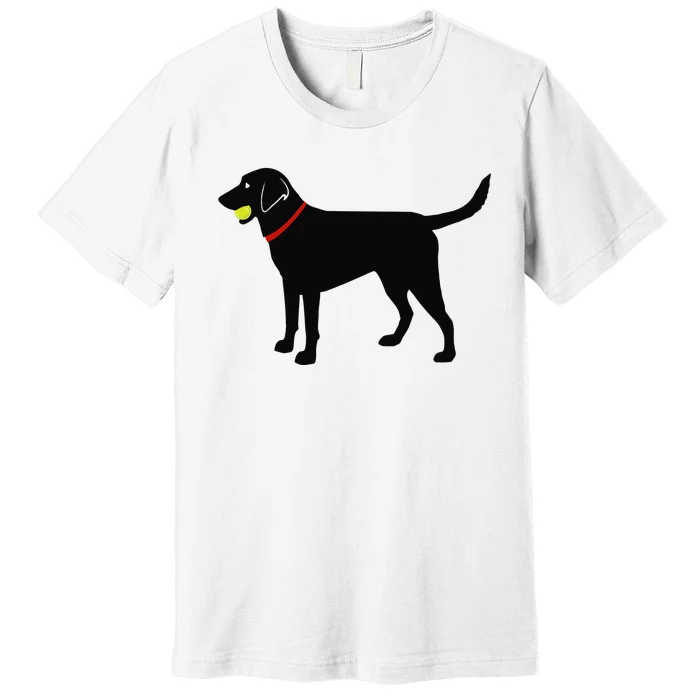 Labrador Retriever Fetch Black Lab Play Ball Premium T-Shirt