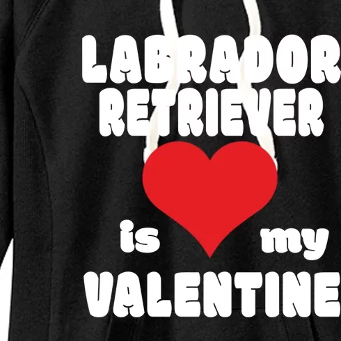 Labrador Retriever For Dog Lovers Love Heart Valentine's Day Gift Women's Fleece Hoodie