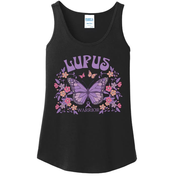 Lupus Ribbon Fibromyalgia Lupus Awareness Ladies Essential Tank