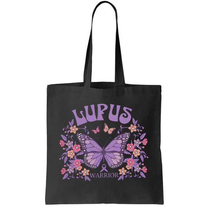 Lupus Ribbon Fibromyalgia Lupus Awareness Tote Bag