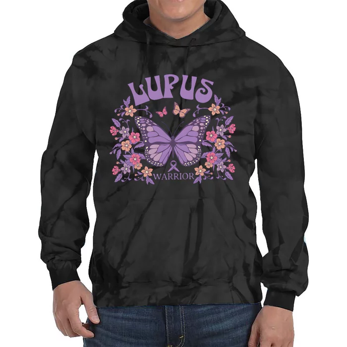 Lupus Ribbon Fibromyalgia Lupus Awareness Tie Dye Hoodie