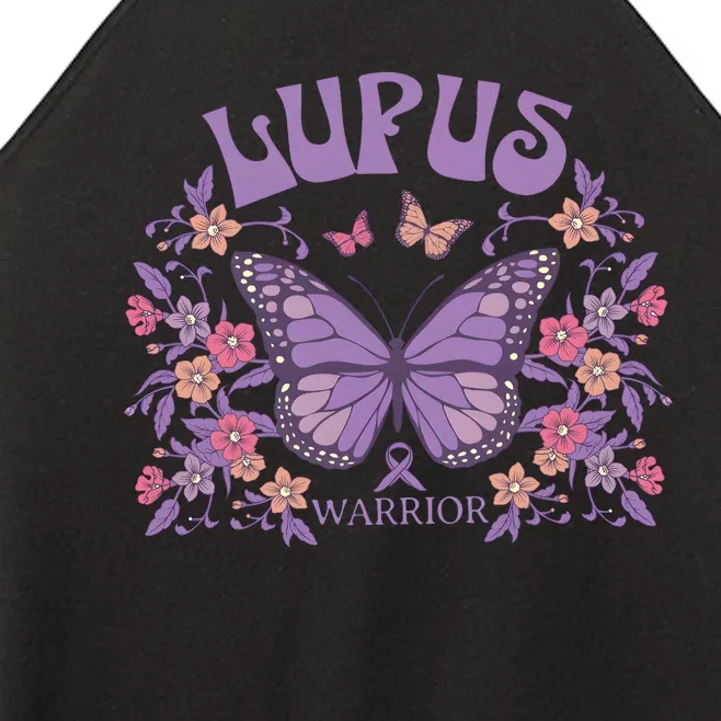 Lupus Ribbon Fibromyalgia Lupus Awareness Women’s Perfect Tri Rocker Tank