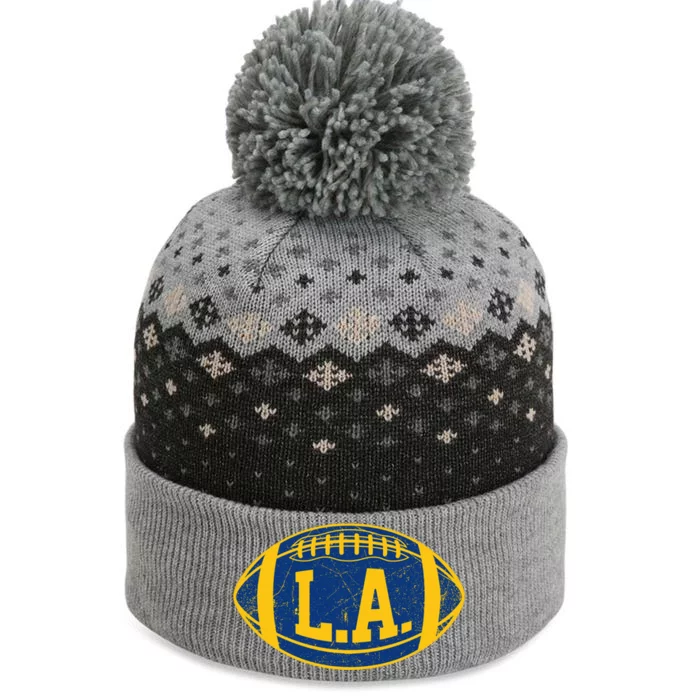 LA Rams Football The Baniff Cuffed Pom Beanie