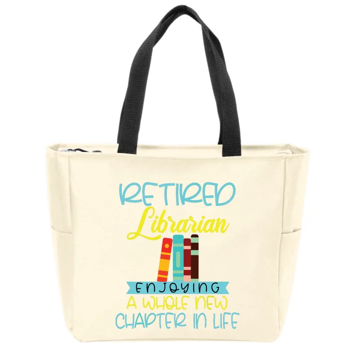 Librarian Retirement Funny Retired Mom Grandma Library Zip Tote Bag