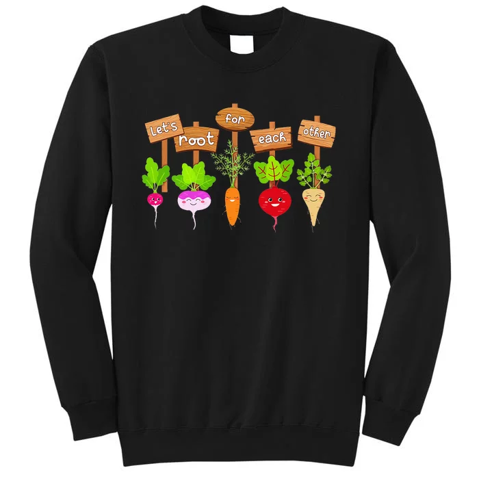 Let's Root For Each Other Funny Vegetable Vegan Sweatshirt